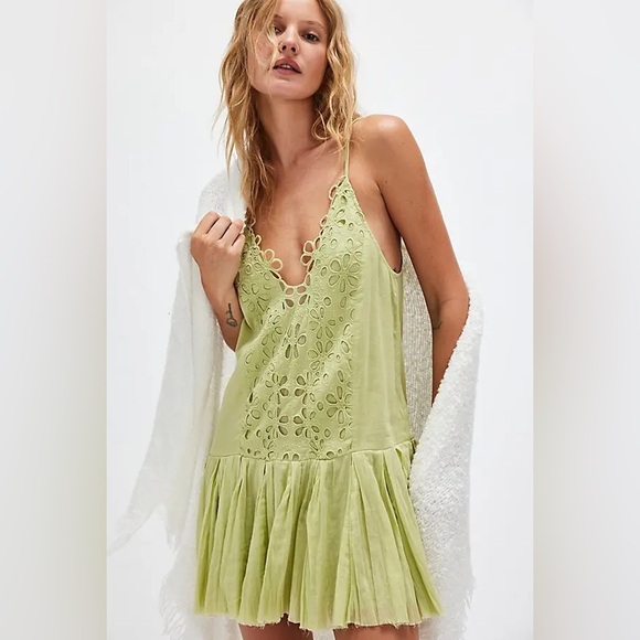 NWOT Free People One Casella Drop-Waist Slip Dress - Picture 3 of 11